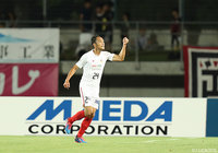 試合終盤84分に今季４点目となる同点ゴールを決めた難波 宏明（岐阜）【明治安田Ｊ２ 第19節 岡山vs岐阜】