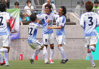 力強いドリブル突破から決勝点を奪取した苔口 卓也（富山 #9）【明治安田Ｊ３ 第13節 鳥取vs富山】