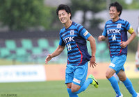 決勝PKを決め、今季得点数を7とした田中 智大（秋田）【明治安田Ｊ３ 第14節 秋田vs相模原】