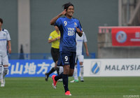 先制PKを決め、2試合連続ゴールの苔口 卓也（富山）【明治安田Ｊ３ 第14節 富山vsＧ大23】