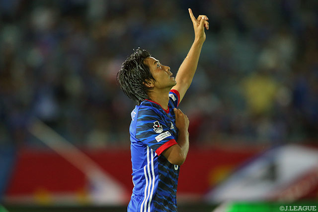 後半序盤に先制点を奪取した中町 公祐（横浜FM）【明治安田Ｊ１ 第16節 横浜FMvs神戸】