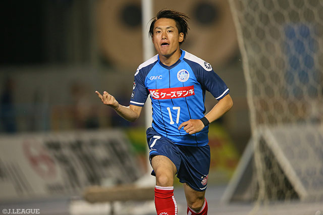 反撃の狼煙となる同点ゴールを決めた湯澤 洋介（水戸）【明治安田Ｊ２ 第20節 水戸vs讃岐】