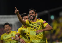 88分に決勝ゴールを決めたディエゴ オリヴェイラ（柏）【明治安田Ｊ１ 第16節 柏vs札幌】