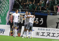 試合終盤にＪ初ゴールを決めてチームを勝利へ導いたセルジーニョ（松本）【明治安田Ｊ２ 第21節 山口vs松本】