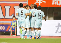 川辺 駿のシュートがオウンゴールを誘発し、先制した磐田【明治安田Ｊ１ 第17節 新潟vs磐田】