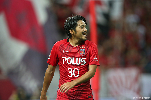 42分に４試合ぶりとなる先制ゴールを決めた興梠 慎三（浦和）【明治安田Ｊ１ 第17節 浦和vs広島】