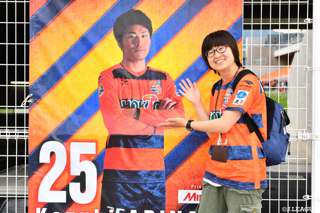 有永選手と一緒にパシャり！【明治安田Ｊ３ 第15節 長野vs藤枝】