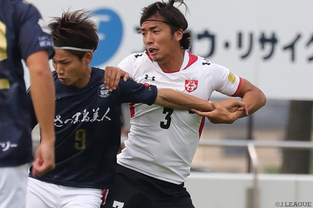 藤本 憲明（鹿児島）はタイトなマークを受け、5試合連続ゴールならず【明治安田Ｊ３ 第15節 盛岡vs鹿児島】