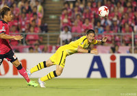 先制点をダイビングヘッドで押し込んだ武富 孝介（柏）【明治安田Ｊ１ 第18節 Ｃ大阪vs柏】