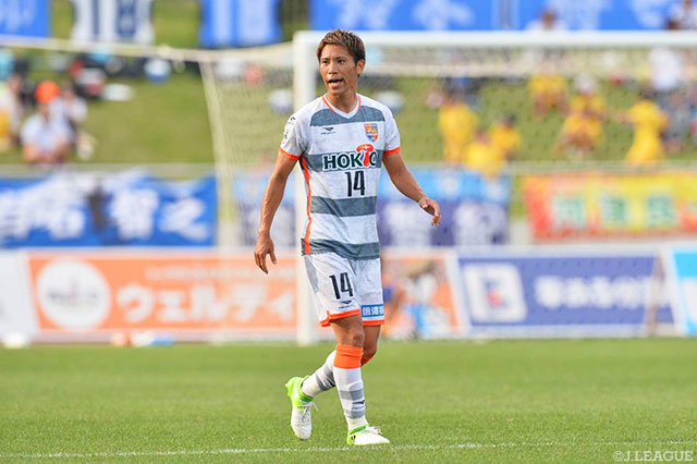 89分に直接FKを決め、貴重な同点ゴールを挙げた東 浩史（長野）【明治安田Ｊ３ 第16節 沼津vs長野】