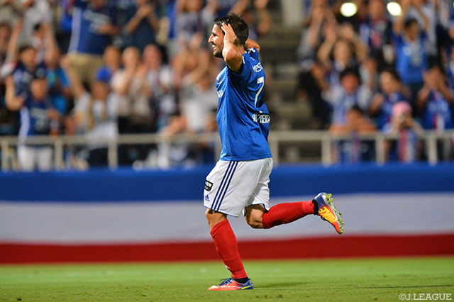 試合を決定づける4点目を奪取したウーゴ ヴィエイラ（横浜FM）【天皇杯 3回戦 横浜FMvs沼津】