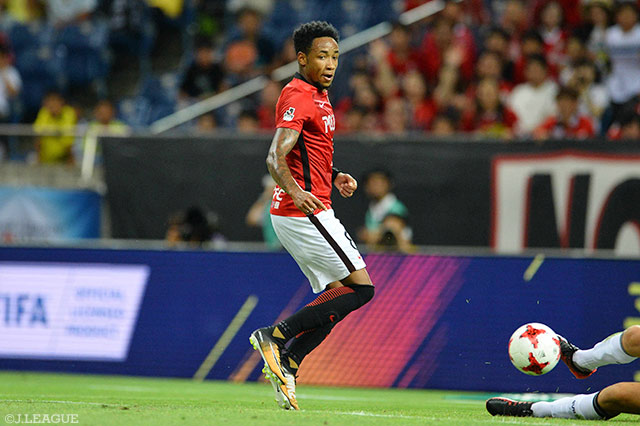 持ち前のスピードで相手守備陣の脅威となったラファエル シルバ（浦和）【明治安田Ｊリーグワールドチャレンジ 浦和vsドルトムント】