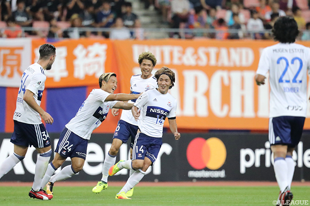 マルティノスと2試合連続アベックゴールを決めた天野 純（横浜FM）【明治安田Ｊ１ 第20節 新潟vs横浜FM】