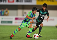 Ｊ初出場を果たし、67分までプレーした松田 天馬（湘南）【明治安田Ｊ２ 第26節 湘南vs松本】