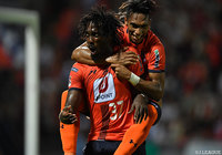 セットプレーからのこぼれ球を豪快にたたき込みＪ初ゴールを決めたカウエ（大宮）【明治安田Ｊ１ 第21節 大宮vsFC東京】