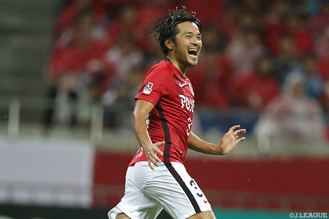 30分にこの日２点目となる勝越しゴールを決めた興梠 慎三（浦和）【明治安田Ｊ１ 第23節 浦和vsFC東京】