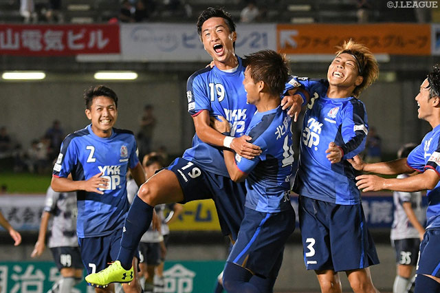 CKから柳下 大樹（#19）のゴールで均衡を破った富山【明治安田Ｊ３ 第19節 富山vsＦ東23】