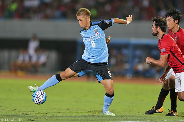 試合終盤、小林 悠に代わってピッチに立った森本 貴幸（川崎Ｆ）【ＡＣＬ 準々決勝 第1戦 川崎Ｆvs浦和】