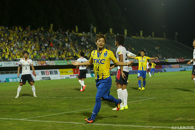 ２ゴールを決める活躍でチームを勝利に導いた西谷 和希（栃木）【明治安田Ｊ３ 第20節 栃木vs盛岡】