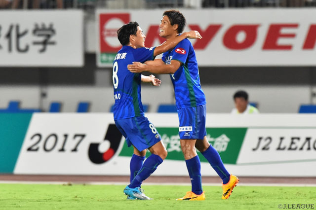 先制点を挙げ、今季リーグ戦得点数を17に伸ばしたを渡 大生（徳島）【明治安田Ｊ２ 第30節 徳島vs山形】