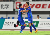 先制点を挙げ、今季リーグ戦得点数を17に伸ばしたを渡 大生（徳島）【明治安田Ｊ２ 第30節 徳島vs山形】