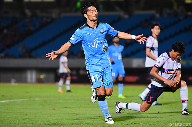 先制ゴールに続いて90分には試合を決定づける追加点を決めた家長 昭博（川崎Ｆ）【ルヴァンカップ 準々決勝 第1戦 川崎ＦvsFC東京】