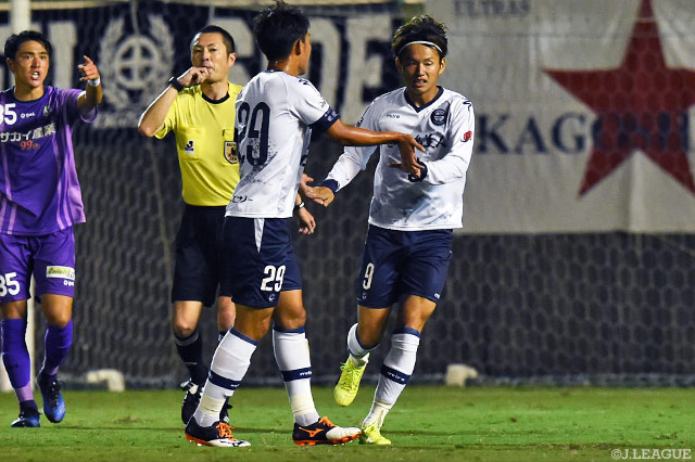 起死回生の同点弾を決め、2年連続で15得点を記録した藤本 憲明（鹿児島）【明治安田Ｊ３ 第21節 藤枝vs鹿児島】