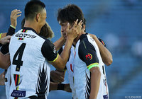 3分にCKから先制ヘッドを押し込んだ渡辺 広大（山口）【明治安田Ｊ２ 第31節 京都vs山口】