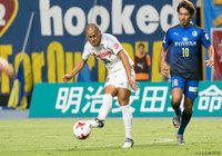 試合中に肩を負傷するも90分間中盤で奮闘した松下 裕樹（群馬）【明治安田Ｊ２ 第31節 大分vs群馬】