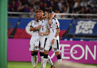 得点ランキングトップに並ぶ今季16点目となるダメ押しゴールを決めた杉本 健勇（Ｃ大阪）【明治安田Ｊ１ 第25節 FC東京vsＣ大阪】