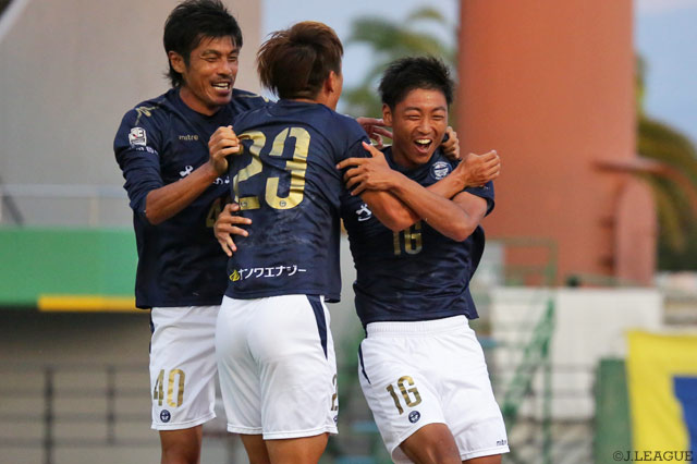 5分に先制ヘッドを押し込んだ川森 有真（鹿児島 #16）【明治安田Ｊ３ 第22節 鹿児島vs栃木】