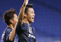 2得点を挙げ、アドバンテージをもたらした食野 亮太郎（Ｇ大23）【明治安田Ｊ３ 第22節 Ｇ大23vs沼津】