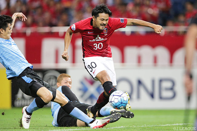 絶妙な抜け出しから同点ゴールを決めた興梠 慎三（浦和）【ＡＣＬ 準々決勝 第2戦 浦和vs川崎Ｆ】