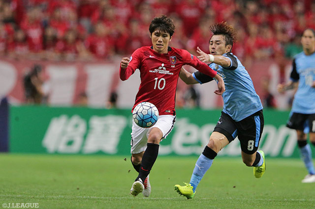 CKからの逆転ゴールのアシストなど、チャンスに絡んだ柏木 陽介（浦和）【ＡＣＬ 準々決勝 第2戦 浦和vs川崎Ｆ】