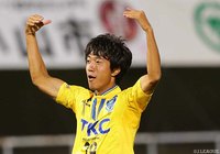  ガッツポーズを見せる、この試合2ゴールの川田 拳登（栃木）【明治安田Ｊ３ 第23節 栃木vsＧ大23】