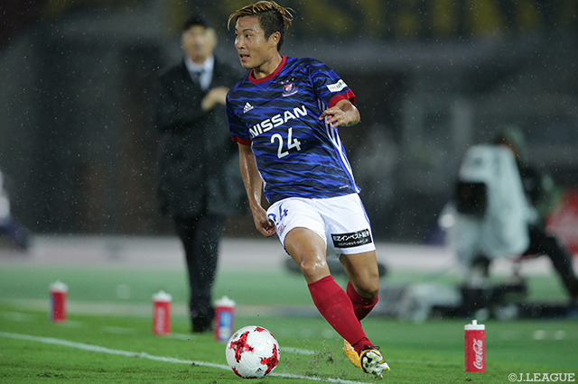 古巣を相手に先制ゴールを演出する活躍を見せた山中 亮輔（横浜FM）【明治安田Ｊ１ 第26節 横浜FMvs柏】