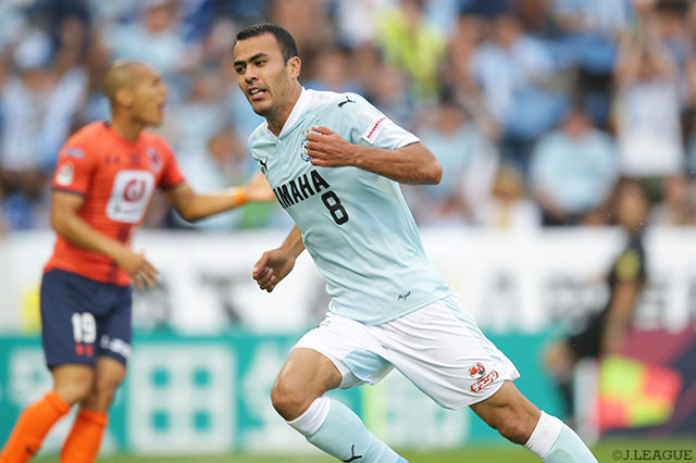 2試合連続得点でリードを2点に広げたムサエフ（磐田）【明治安田Ｊ１ 第27節 磐田vs大宮】
