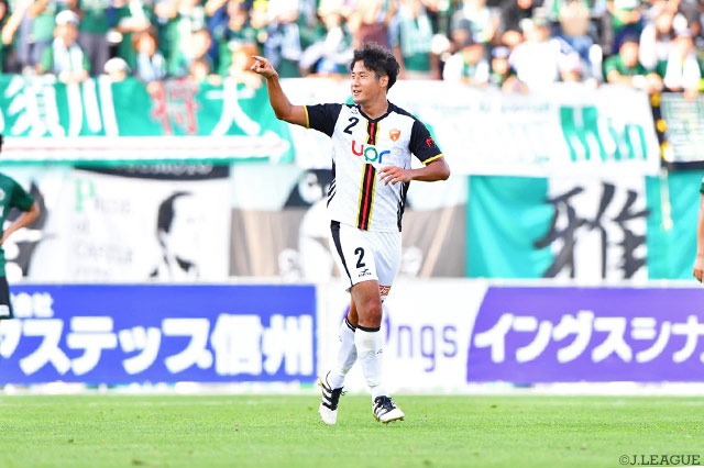 山口のＪ２アウェイ通算50得点目を含む2ゴールで同点とした宮城 雅史【明治安田Ｊ２ 第34節 松本vs山口】