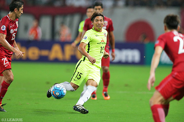 今大会初の先発フル出場で精力的な動きが光った長澤 和輝（浦和）【ＡＣＬ 準決勝 第1戦 上海上港vs浦和】