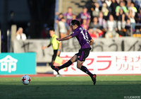 1点リードの後半アディショナルタイム3分にダメ押しゴールを決めた仙頭 啓矢（京都）【明治安田Ｊ２ 第35節 京都vs千葉】