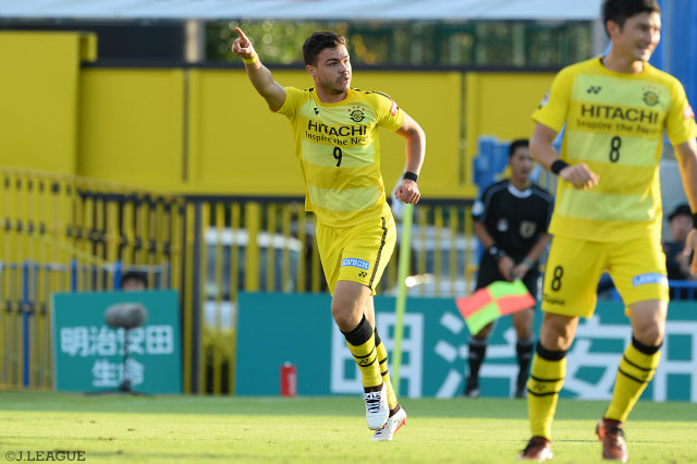チーム最多4本のシュートを放ち、3試合連続得点を狙ったクリスティアーノ（柏）【明治安田Ｊ１ 第28節 柏vs甲府】