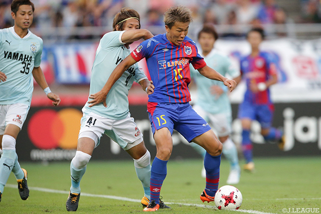 ５８分に左サイドで巧みなボールタッチで相手選手をかわし磐田ゴールに迫った永井 謙佑（FC東京）【明治安田Ｊ１ 第28節 FC東京vs磐田】
