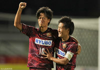 狙い澄ましたシュートで2試合連続の決勝点を奪った富所 悠（琉球）【明治安田Ｊ３ 第25節 琉球vsＣ大23】