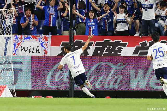 51分に２試合連続となる今季10点目のゴールを決めたウーゴ ヴィエイラ（横浜FM）【明治安田Ｊ１ 第28節 Ｇ大阪vs横浜FM】