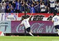 51分に2試合連続となる今季10点目のゴールを決めたウーゴ ヴィエイラ(横浜FM)【明治安田J1 第28節 G大阪vs横浜FM】