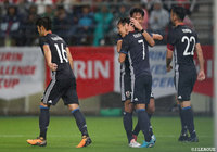 途中出場から代表初得点となる決勝ゴール決めた倉田 秋(G大阪)【日本代表親善試合:日本vsニュージーランド】
