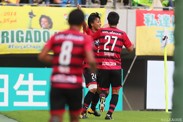 21分に赤嶺 真吾のゴールで先手を取った岡山【明治安田Ｊ２ 第36節  千葉vs岡山】