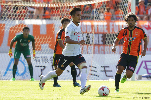 3試合連続ゴールを決め、3連勝の原動力となった田口 泰士（名古屋）【明治安田Ｊ２ 第36節  山口vs名古屋】