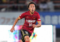 2試合連続得点となる追加点を頭で押し込んだ中美 慶哉（金沢）【明治安田Ｊ２ 第36節  金沢vs愛媛】