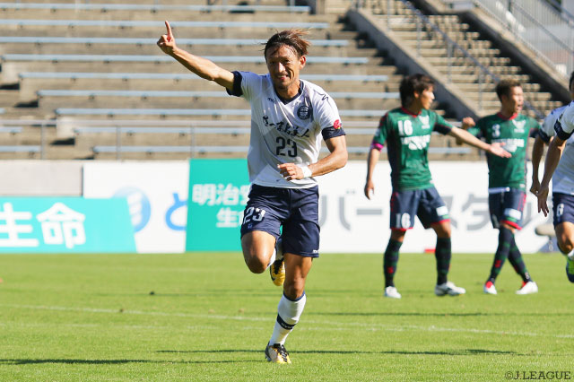 開幕戦以来となるゴールが殊勲の逆転弾となった水本 勝成（鹿児島）【明治安田Ｊ３ 第36節 鳥取vs鹿児島】